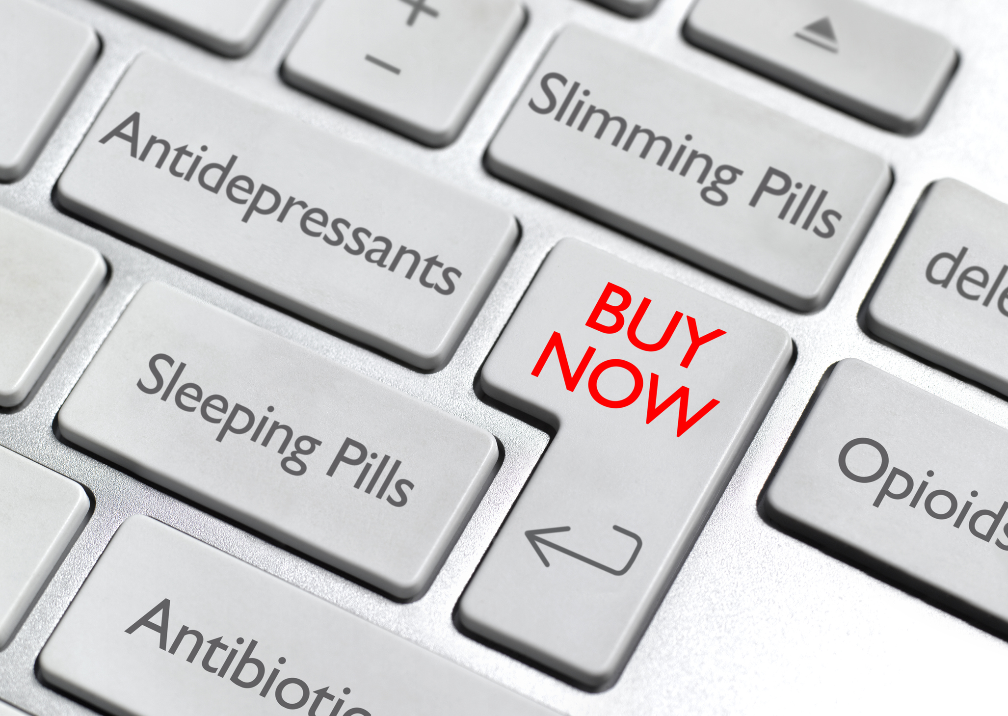 Keyboard with buttons for purchasing medications online