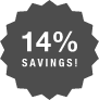 14% savings with the package!